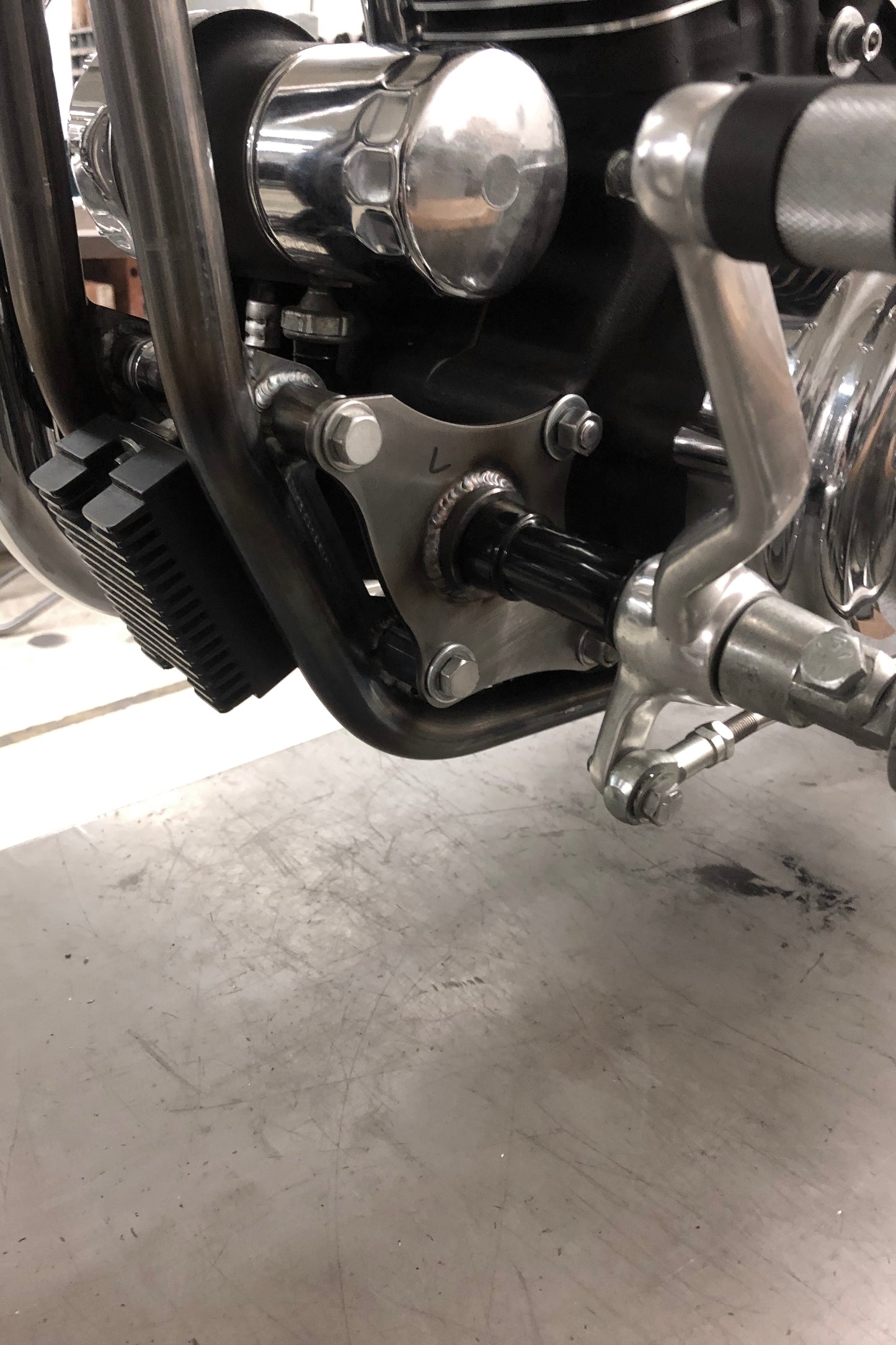 Sportster front motor plates