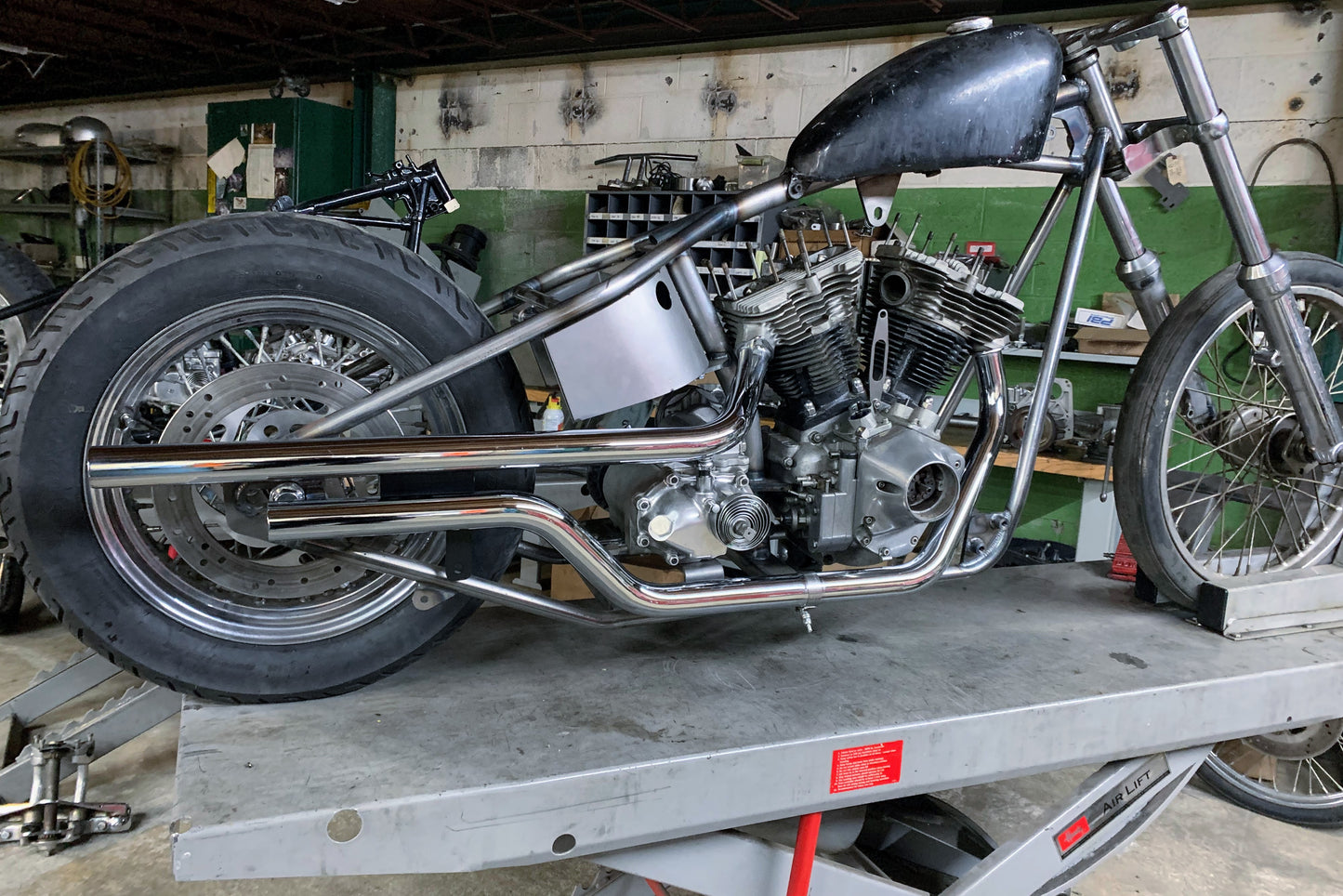 Shovelhead Upswept Shotgun Exhaust