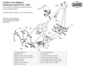 Evo XL Complete Hardware kit for Gasbox Rigid frames – The Gasbox