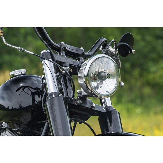 Headlight mount for Wide Glide 1948-1985 Harley Davidson FLH - Tumbled stainless steel