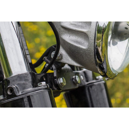 Headlight mount for Wide Glide 1948-1985 Harley Davidson FLH - Tumbled stainless steel