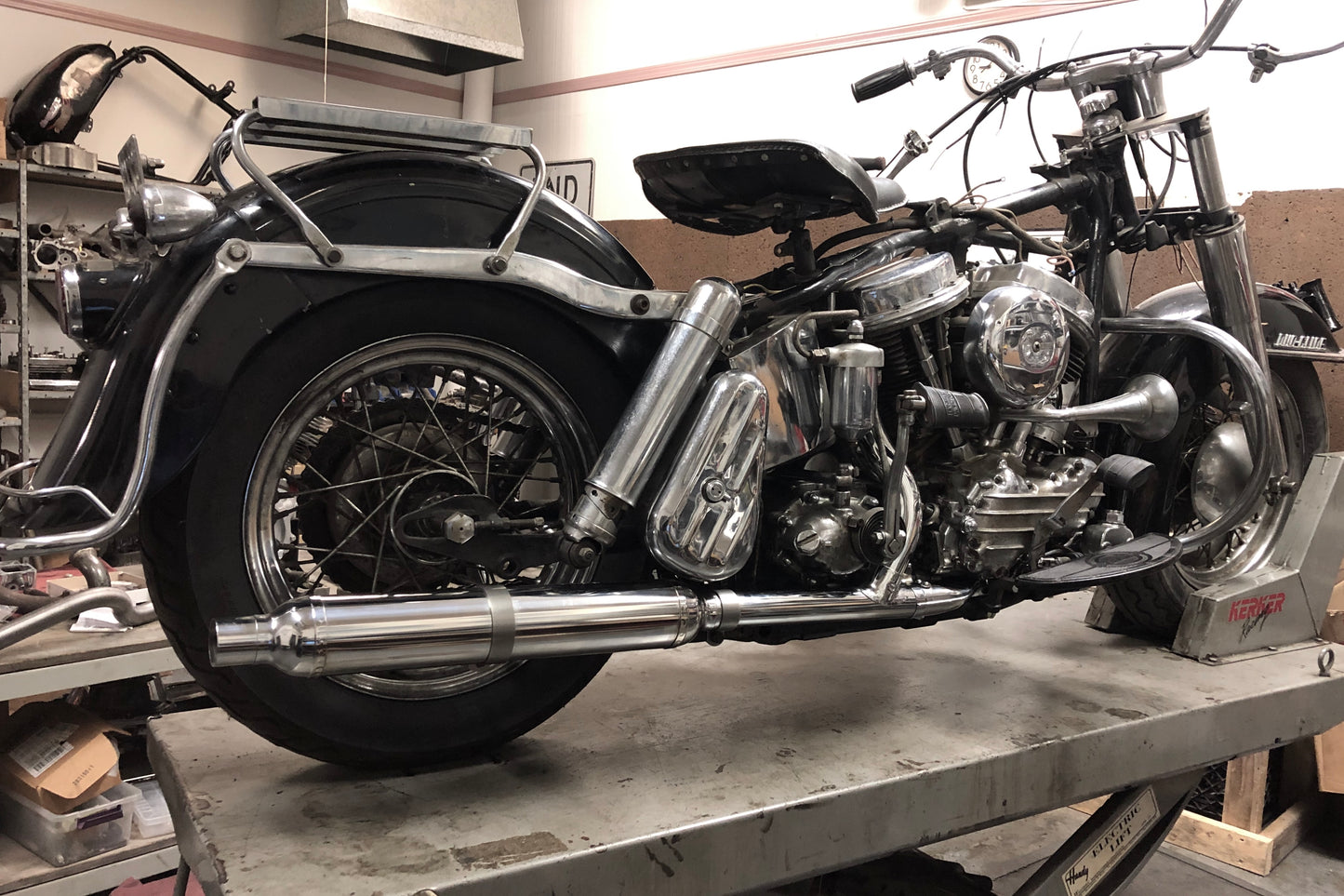 1958-1964 Big Twin Pan Swingarm Exhaust