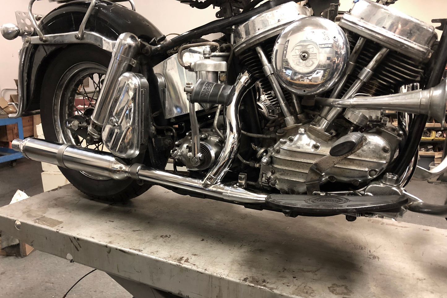 1958-1964 Big Twin Pan Swingarm Exhaust