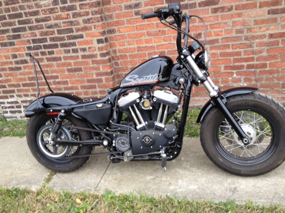 Sissy Bar - The Chopper Bolt On for 2004 and up Sportsters