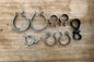 1961-64 Panhead 2 into 2 exhaust clamp set