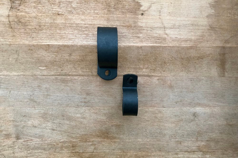 1958-69 Front pipe to frame clamp set