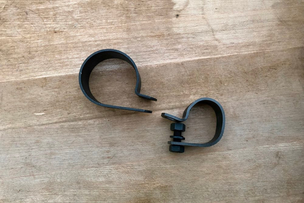 1958-69 Front pipe to frame clamp set