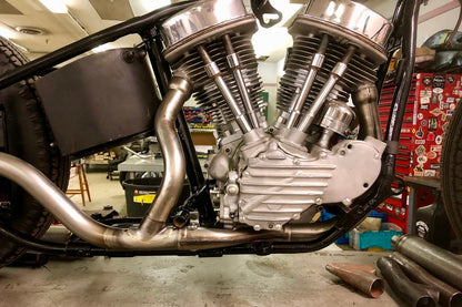 Panhead upsweep exhaust set, 4 piece