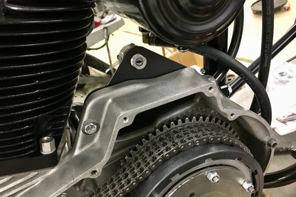 Sportster starter block off plate