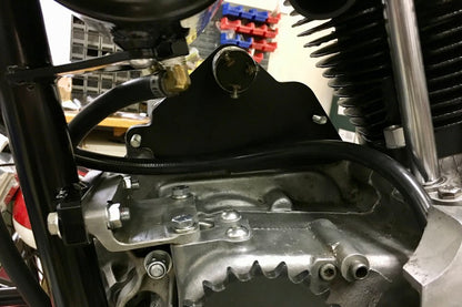 Sportster starter block off plate