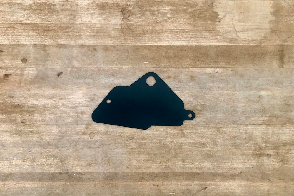 Sportster starter block off plate
