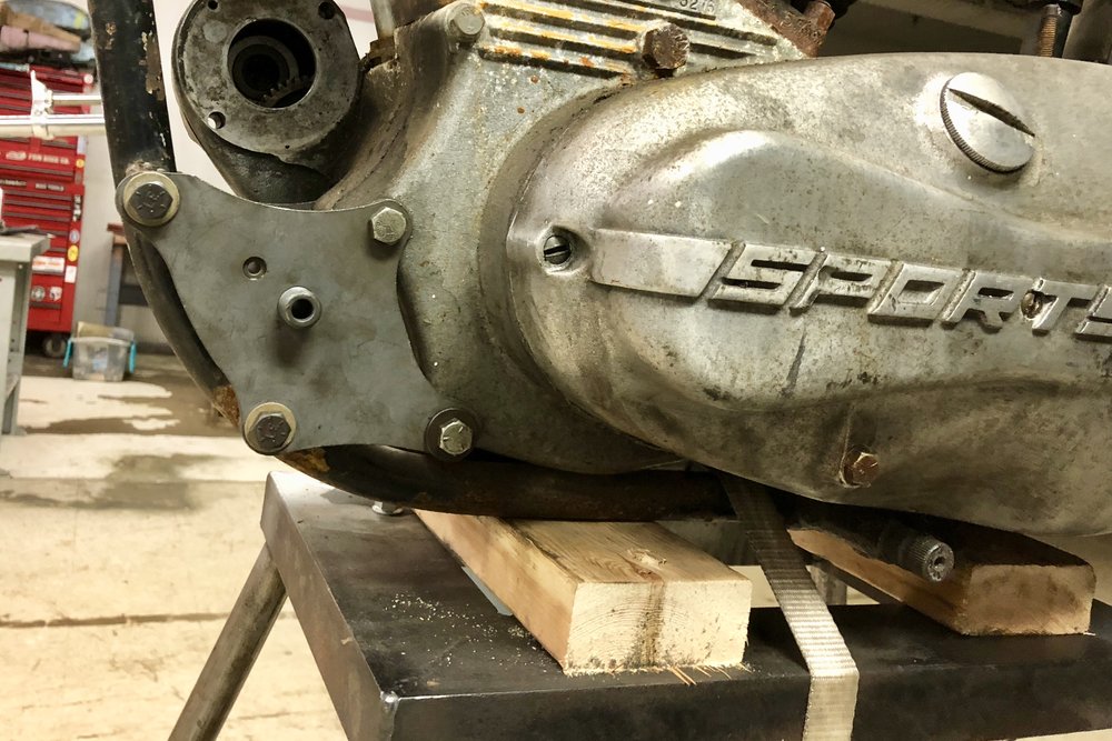 Ironhead front motor plates with oil filter mount