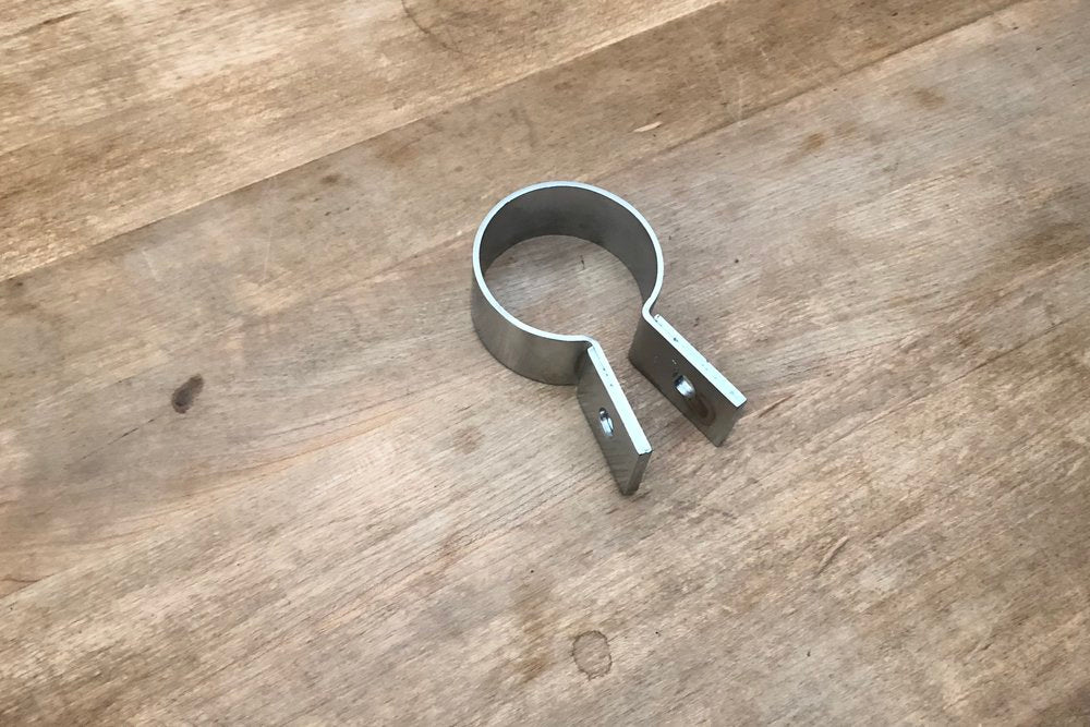1962-76 Sportster Muffler to pipe spot weld clamp